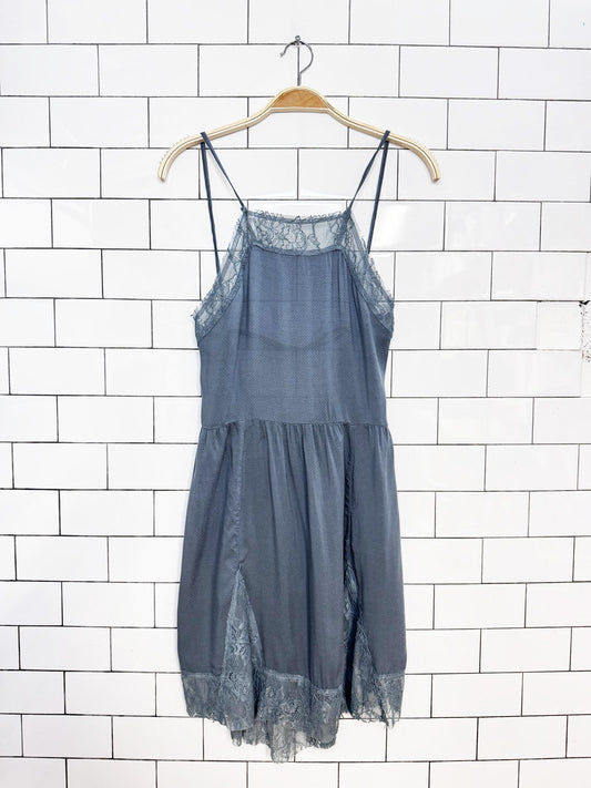 intimately free people lace trim slip mini dress