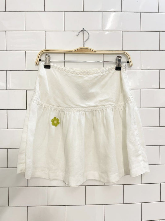 rework x y2k jacob 100% linen mini skirt - good market thrift store