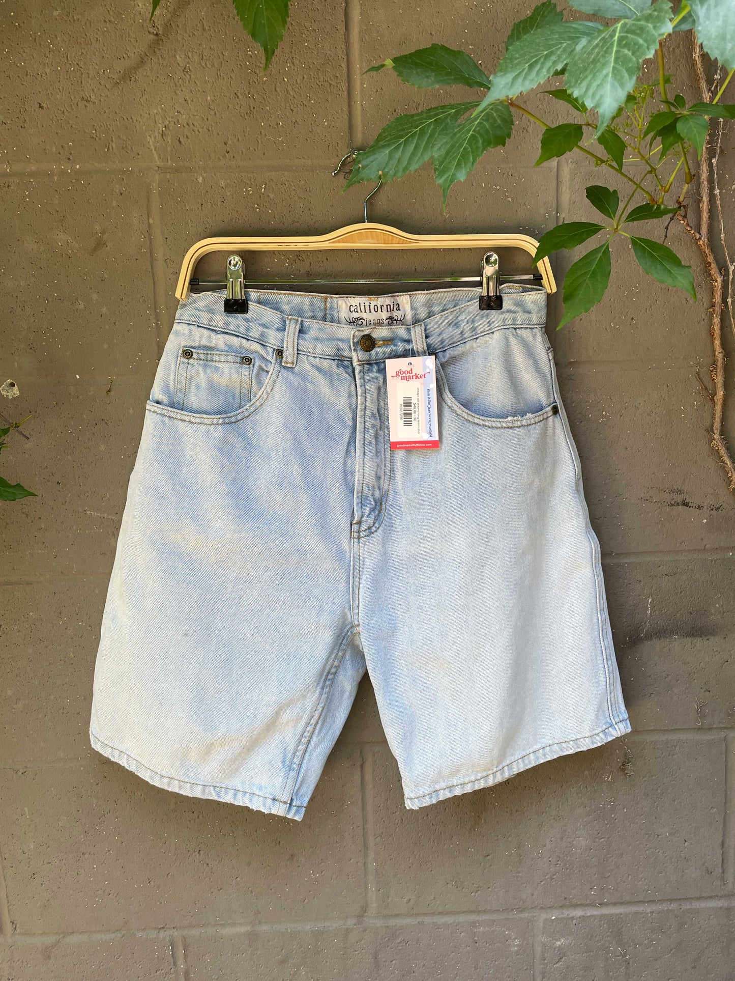 vintage cali dreams long denim shorts