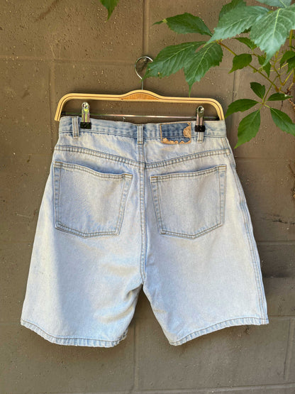 vintage cali dreams long denim shorts