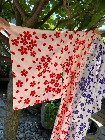 vintage minimal floral long japanese kimono