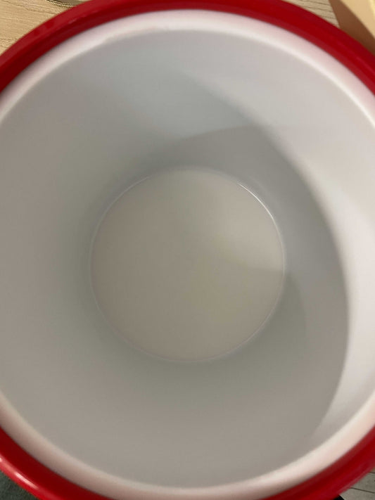 retro red pastic ice bucket