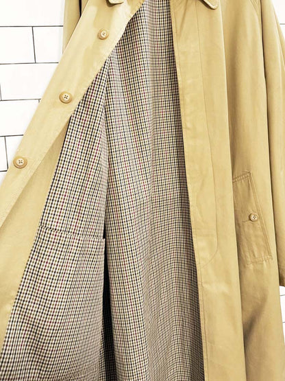 vintage 90s polo ralph lauren belted trench coat | check lining