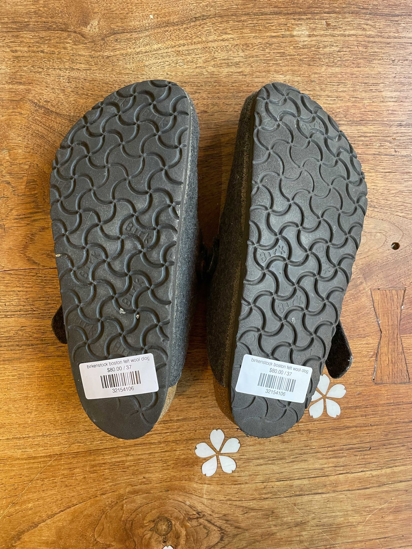 birkenstock boston felt wool clogs