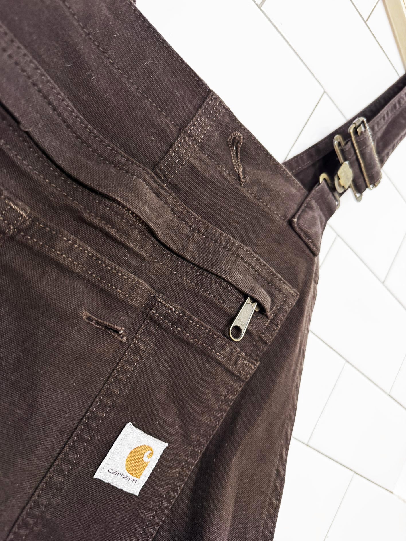 carhartt loose-fit double knee twill overalls