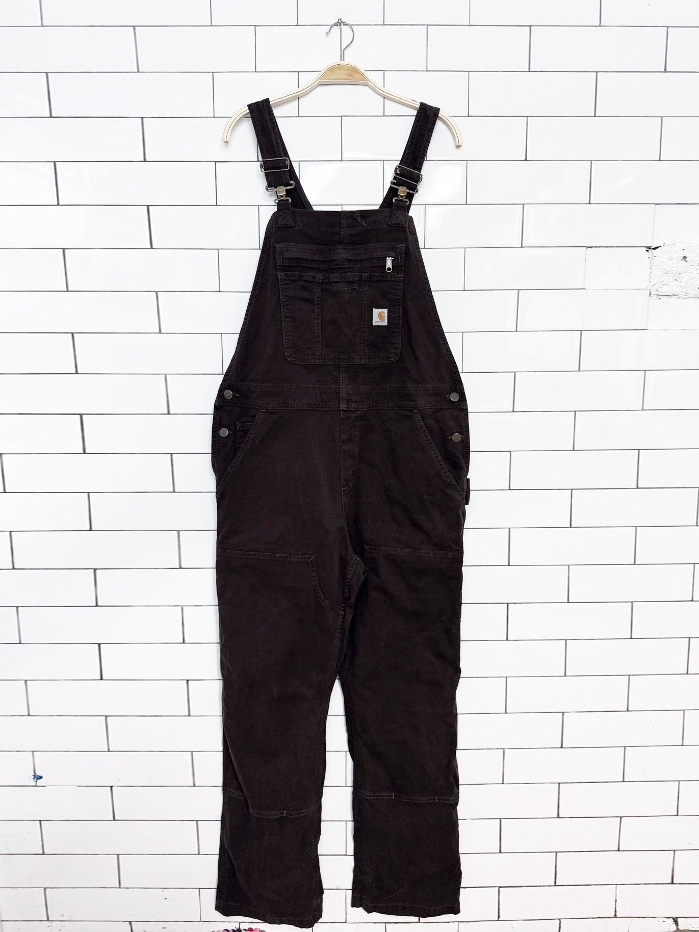 carhartt loose-fit double knee twill overalls