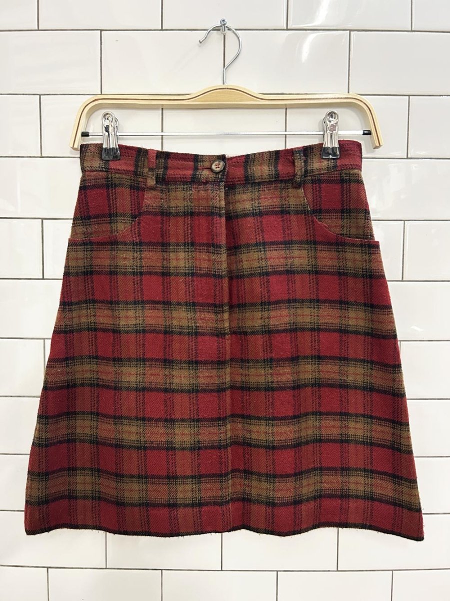 vintage 90s jump fashion plaid mini skirt - good market thrift store