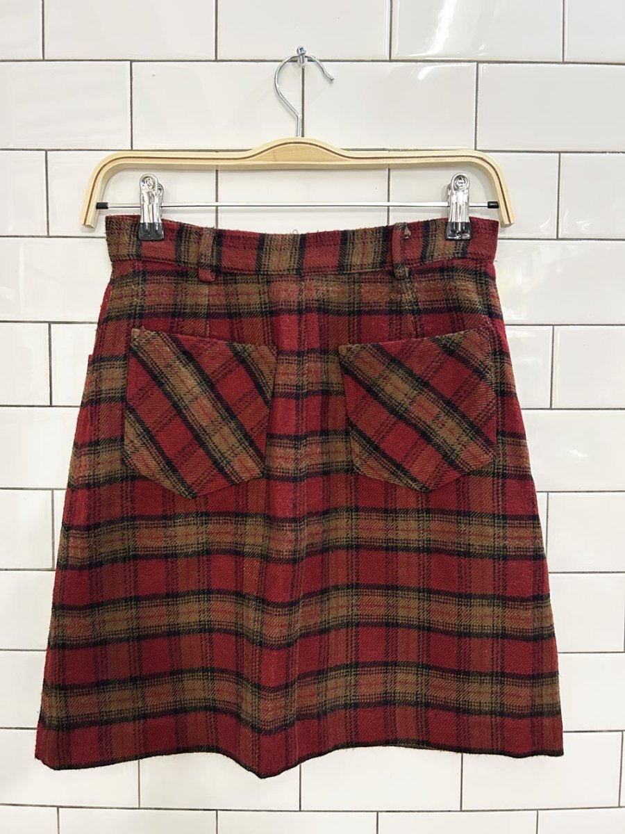 vintage 90s jump fashion plaid mini skirt - good market thrift store