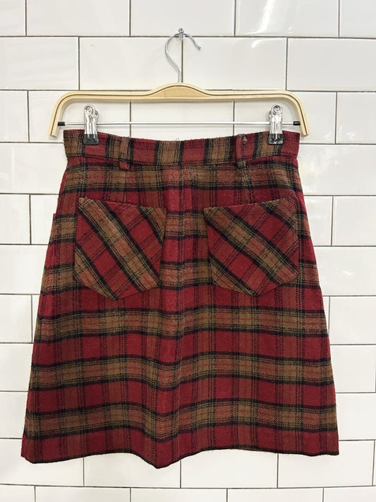 vintage 90s jump fashion plaid mini skirt - good market thrift store