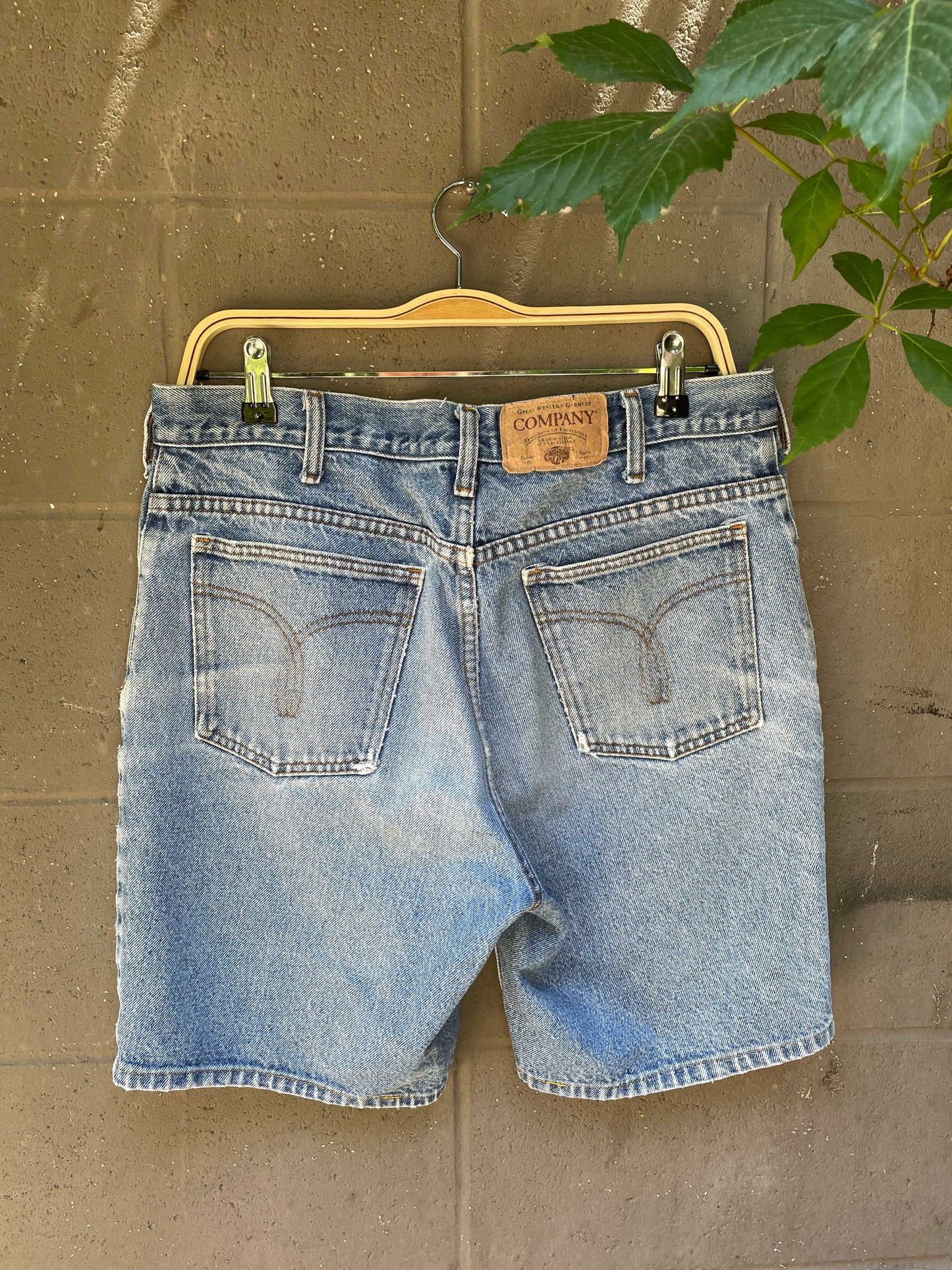 vintage 90s great western long denim shorts