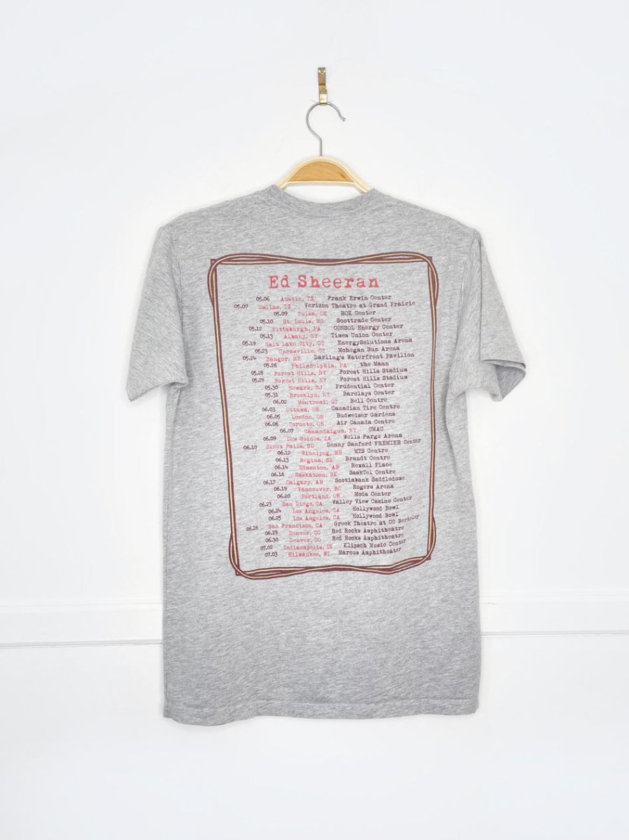 ed sheeran multiple tour graphic tee | 2015 - good market thrift store