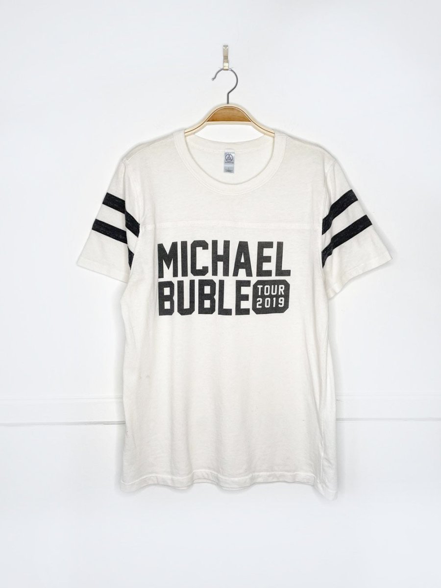 michael buble varsity block tee | 2019 tour - good market thrift store