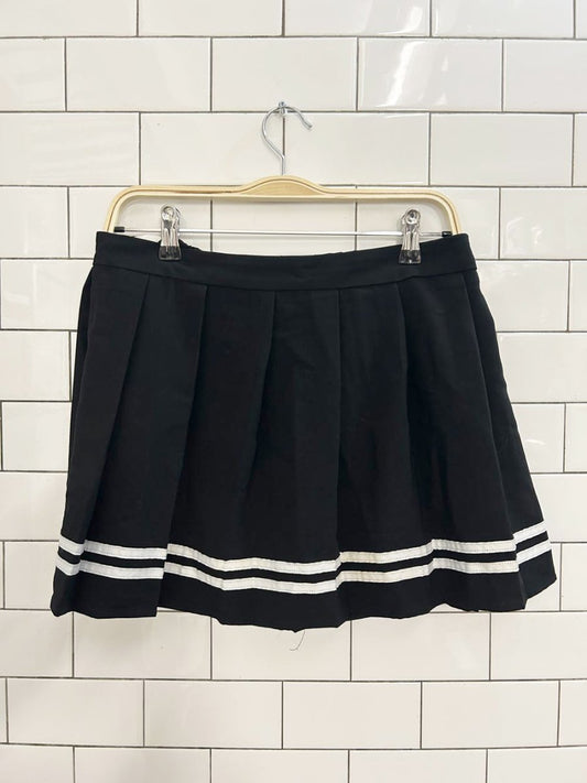 tennis prep pleated adjustable waist mini skirt - good market thrift store
