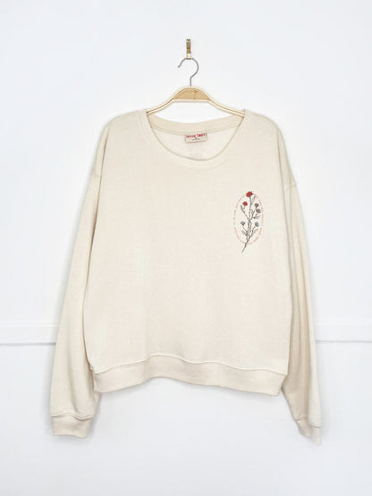 taylor swift loving him was red cozy sweatshirt - good market thrift store