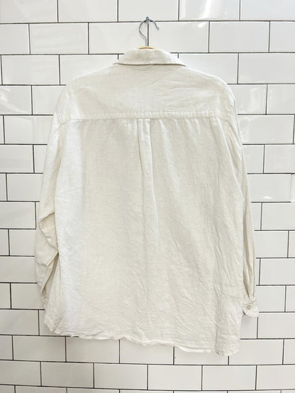 vintage wespri oversized linen shirt - good market thrift store