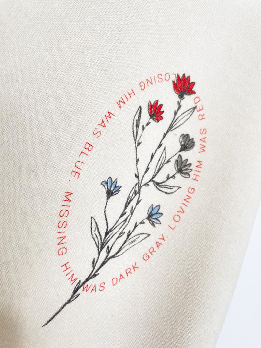 taylor swift loving him was red cozy sweatshirt - good market thrift store