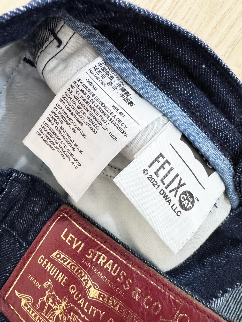 levi's x felix the cat tailored high loose pleated wide leg jeans