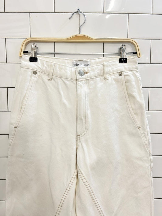 zara twisted seam wide leg jeans - good market thrift store