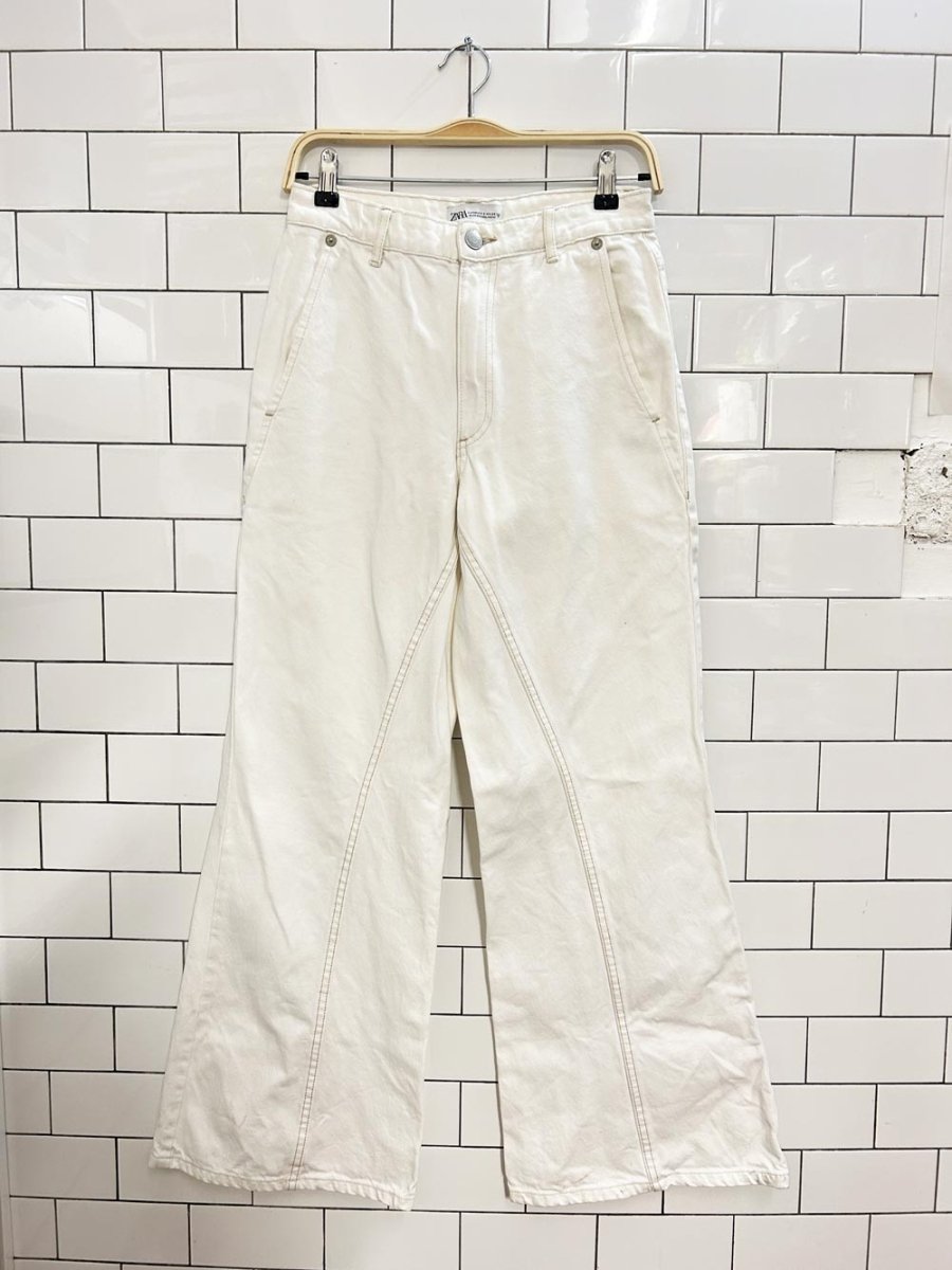 zara twisted seam wide leg jeans - good market thrift store