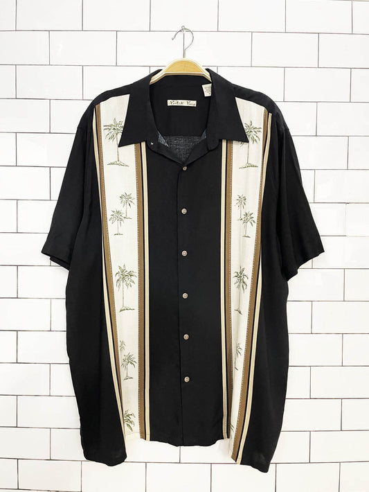 vintage batik bay full button bowling resort shirt