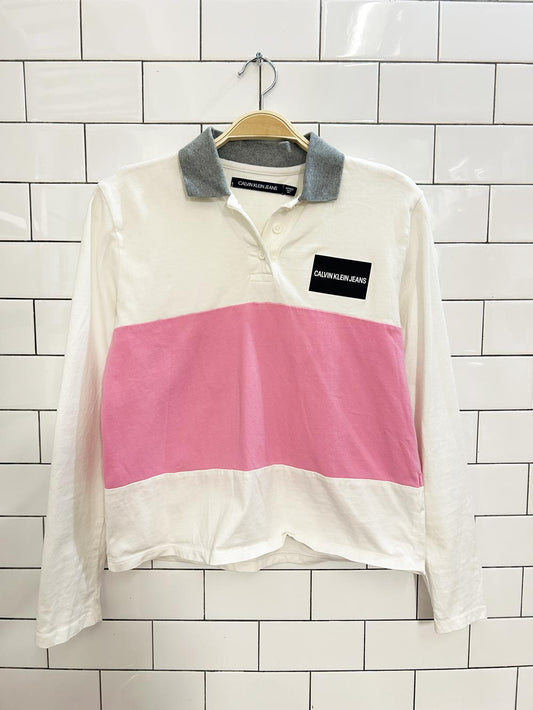 calvin klein jeans oversized polo shirt - good market thrift store