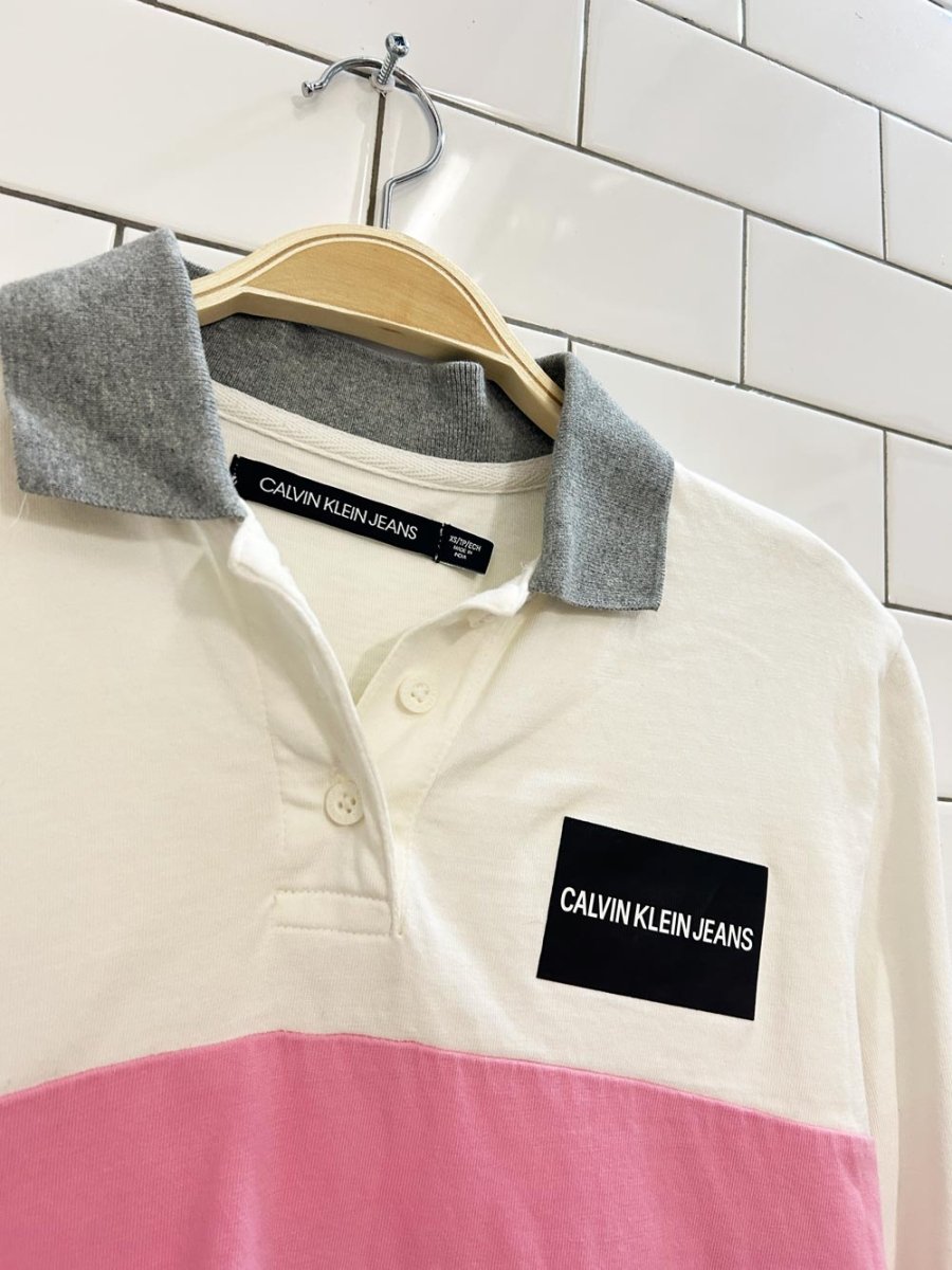 calvin klein jeans oversized polo shirt - good market thrift store