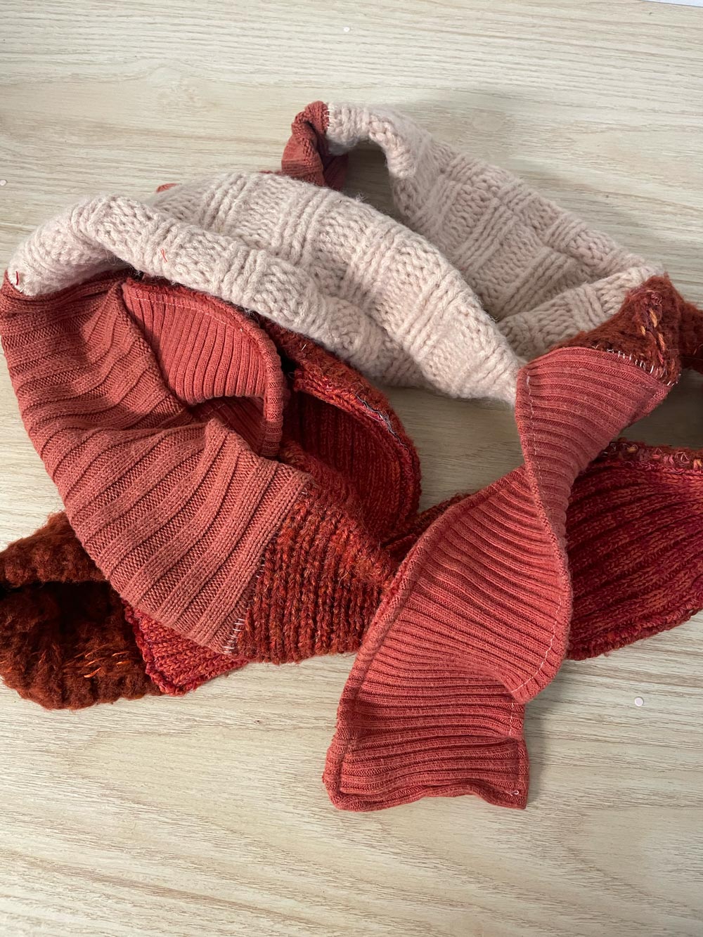 handmade 'free people vibes' long knit skinny scarf