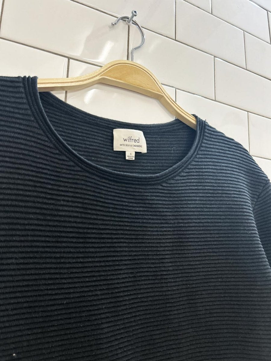 wilfred campanule silk + cashmere rib knit dress - good market thrift store