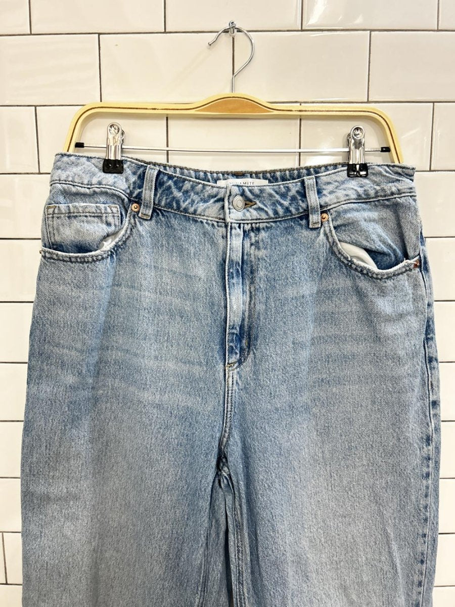 dynamite heidi distressed wide leg jeans - good market thrift store