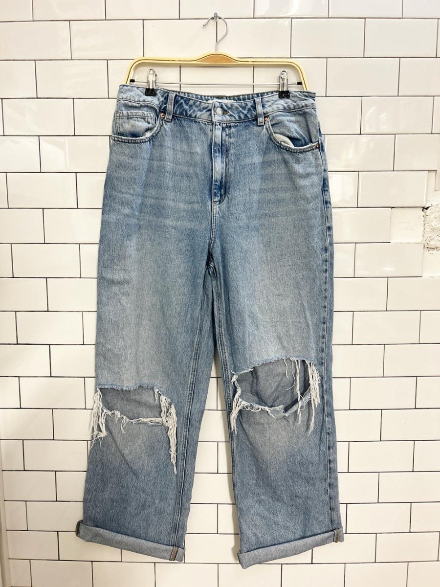 dynamite heidi distressed wide leg jeans - good market thrift store