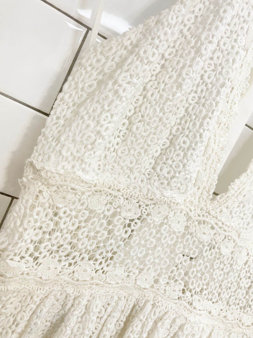 free people so sweetly crochet halter neck mini dress