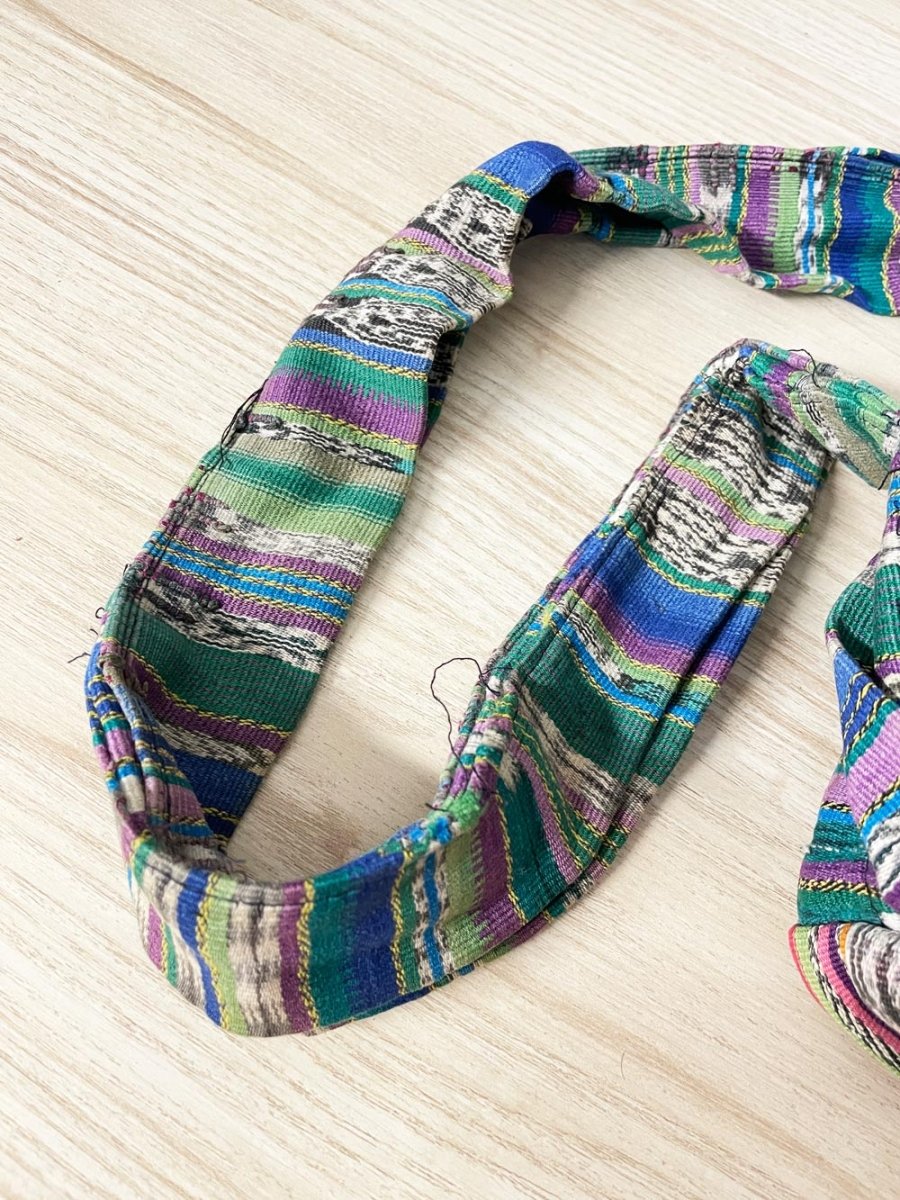 boho embroidered woven crossbody sling bag - good market thrift store