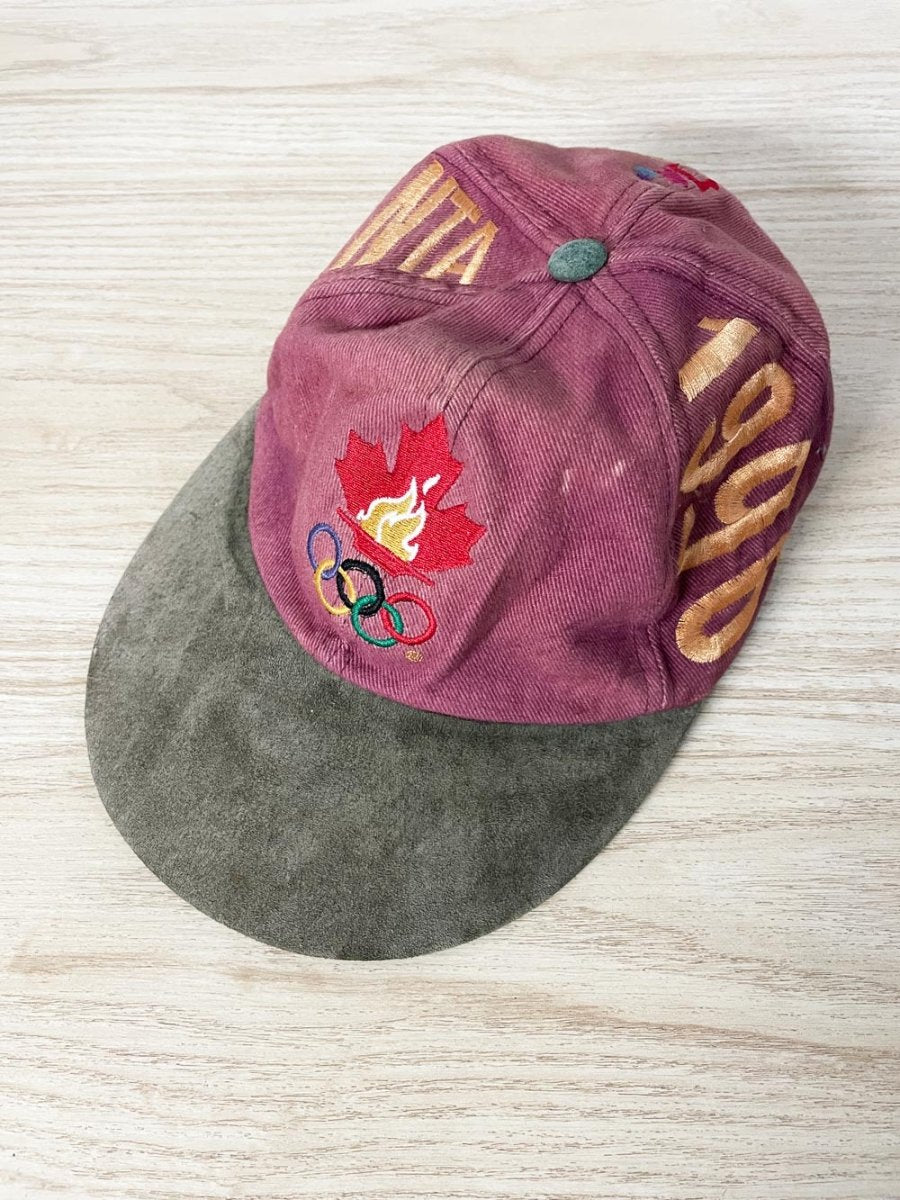 vintage 96 atlanta olympic games suede brim hat - good market thrift store