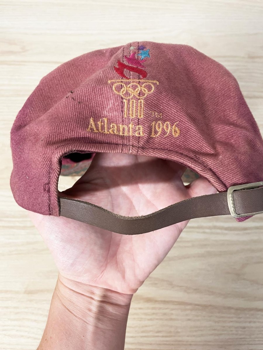 vintage 96 atlanta olympic games suede brim hat - good market thrift store