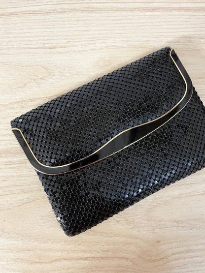vintage 80s elka metal mesh clutch - good market thrift store