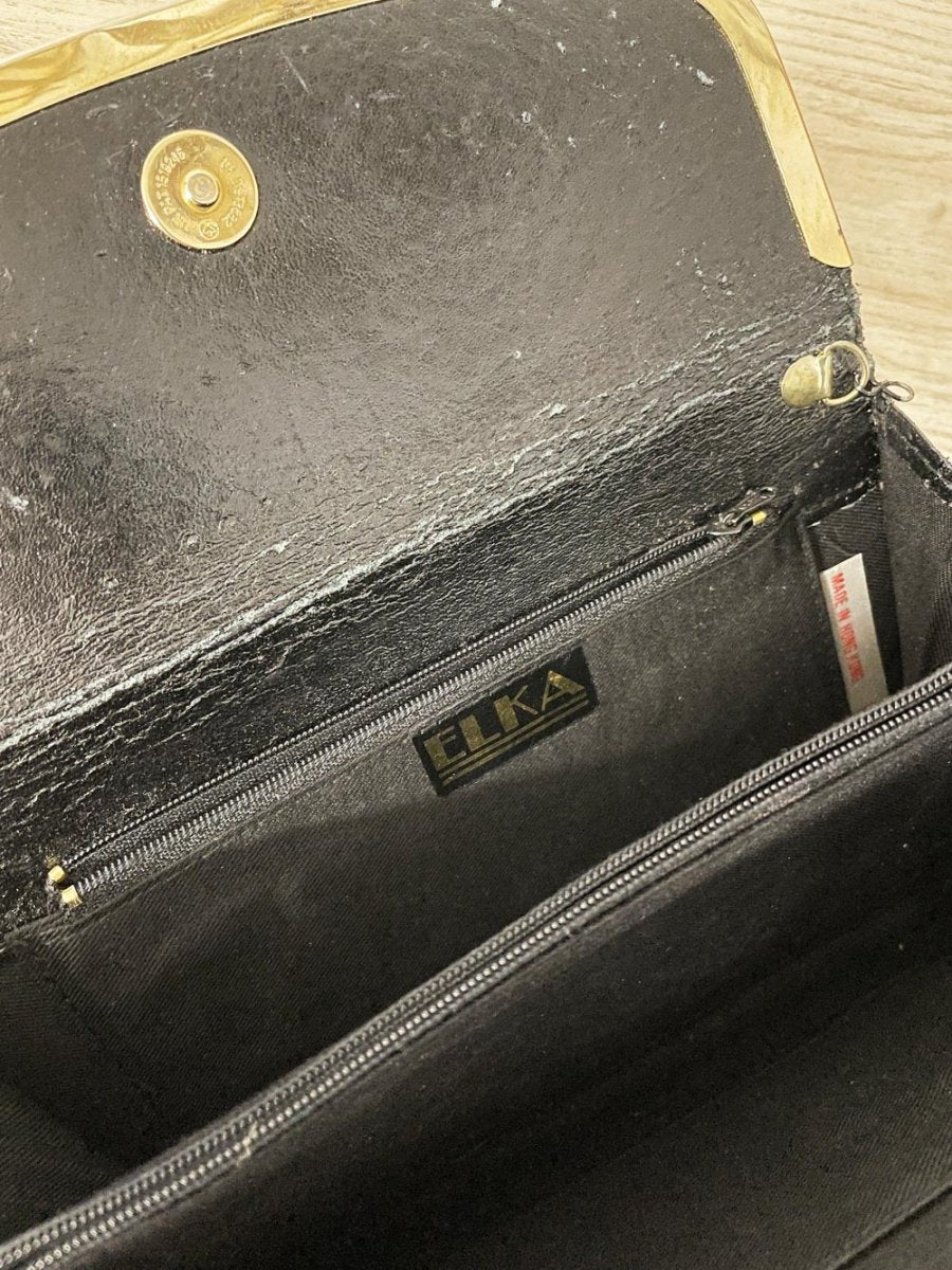 vintage 80s elka metal mesh clutch - good market thrift store