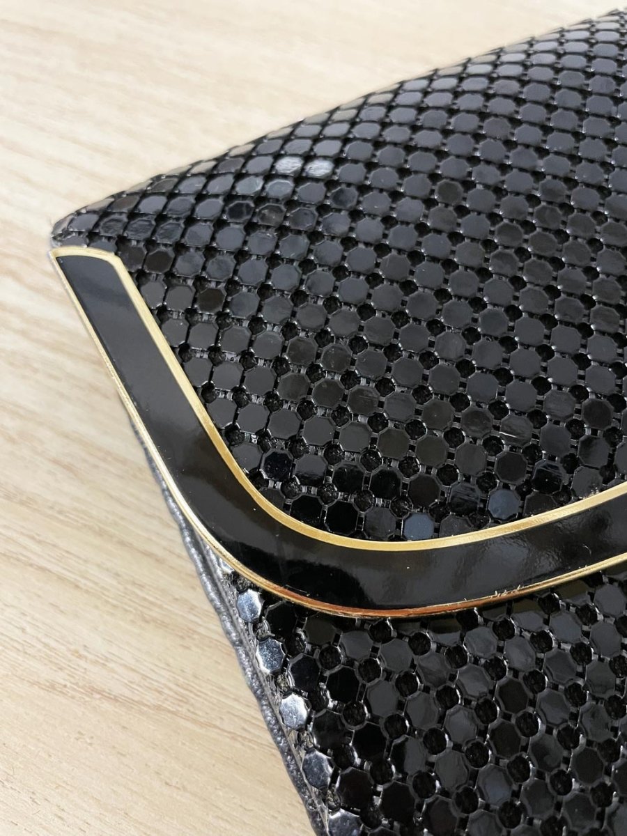 vintage 80s elka metal mesh clutch - good market thrift store