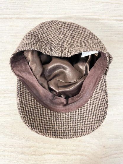 y2k gap wool - blend houndstooth conductors hat - good market thrift store