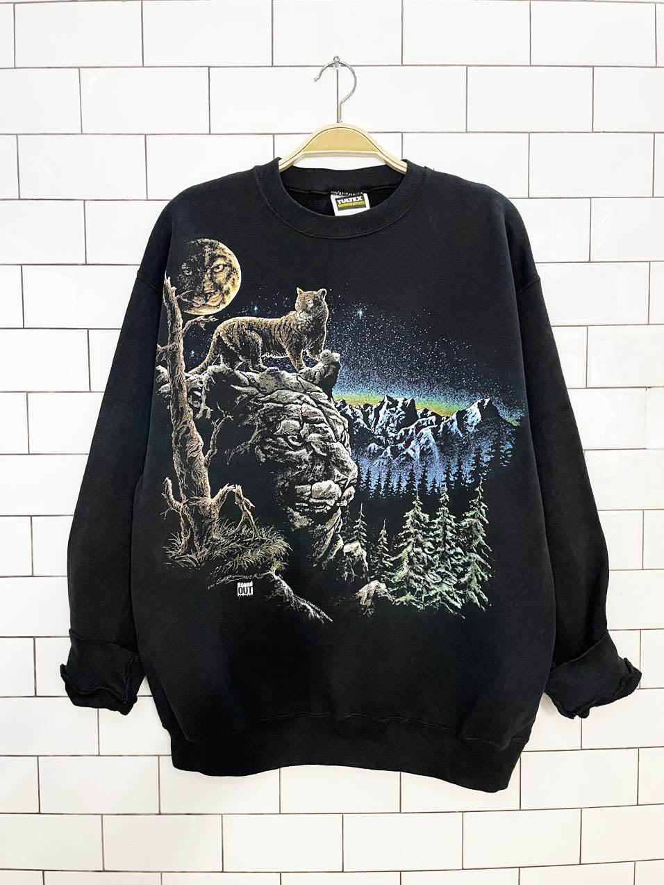 vintage 90s gardner animal sweatshirt | tultex