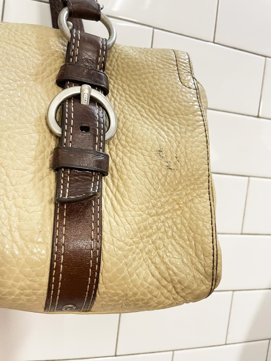 vintage 00s coach chelsea pebbled leather satchel - good market thrift store