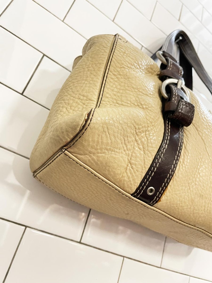 vintage 00s coach chelsea pebbled leather satchel - good market thrift store