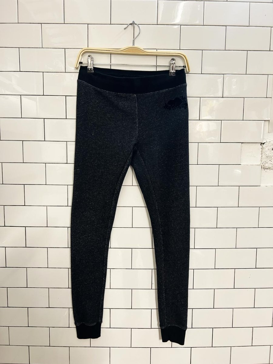roots black pepper soft slim sweatpants - good market thrift store