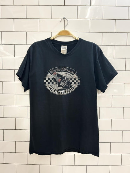 vintage 00s cafe moto racer graphic tee - good market thrift store
