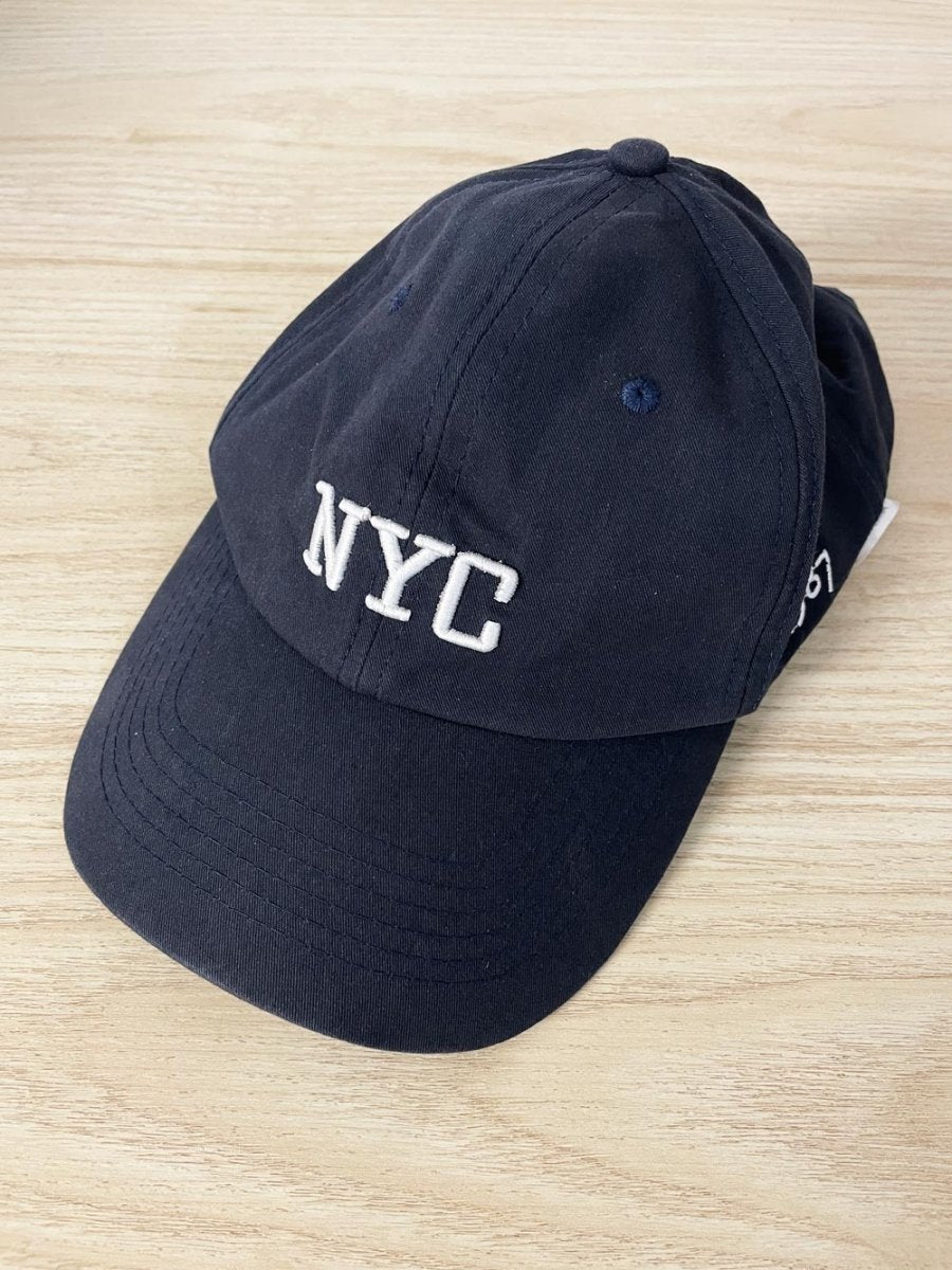 NYC 1987 embroidered cotton hat - good market thrift store