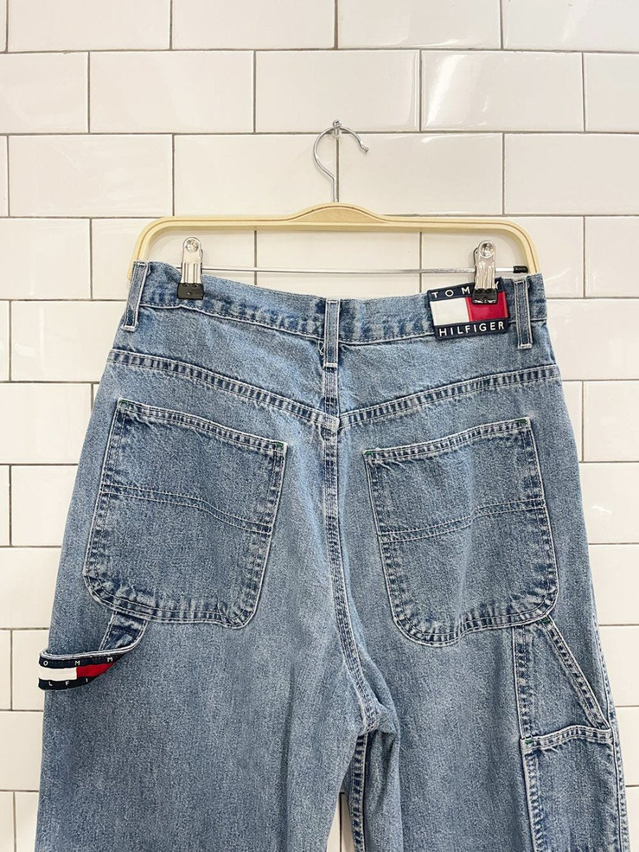 vintage 90s tommy hilfiger baggy carpenter jeans | made in Canada - good market thrift store
