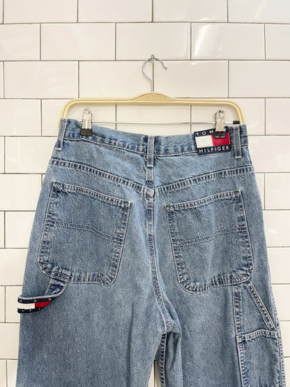 vintage 90s tommy hilfiger baggy carpenter jeans | made in Canada - good market thrift store