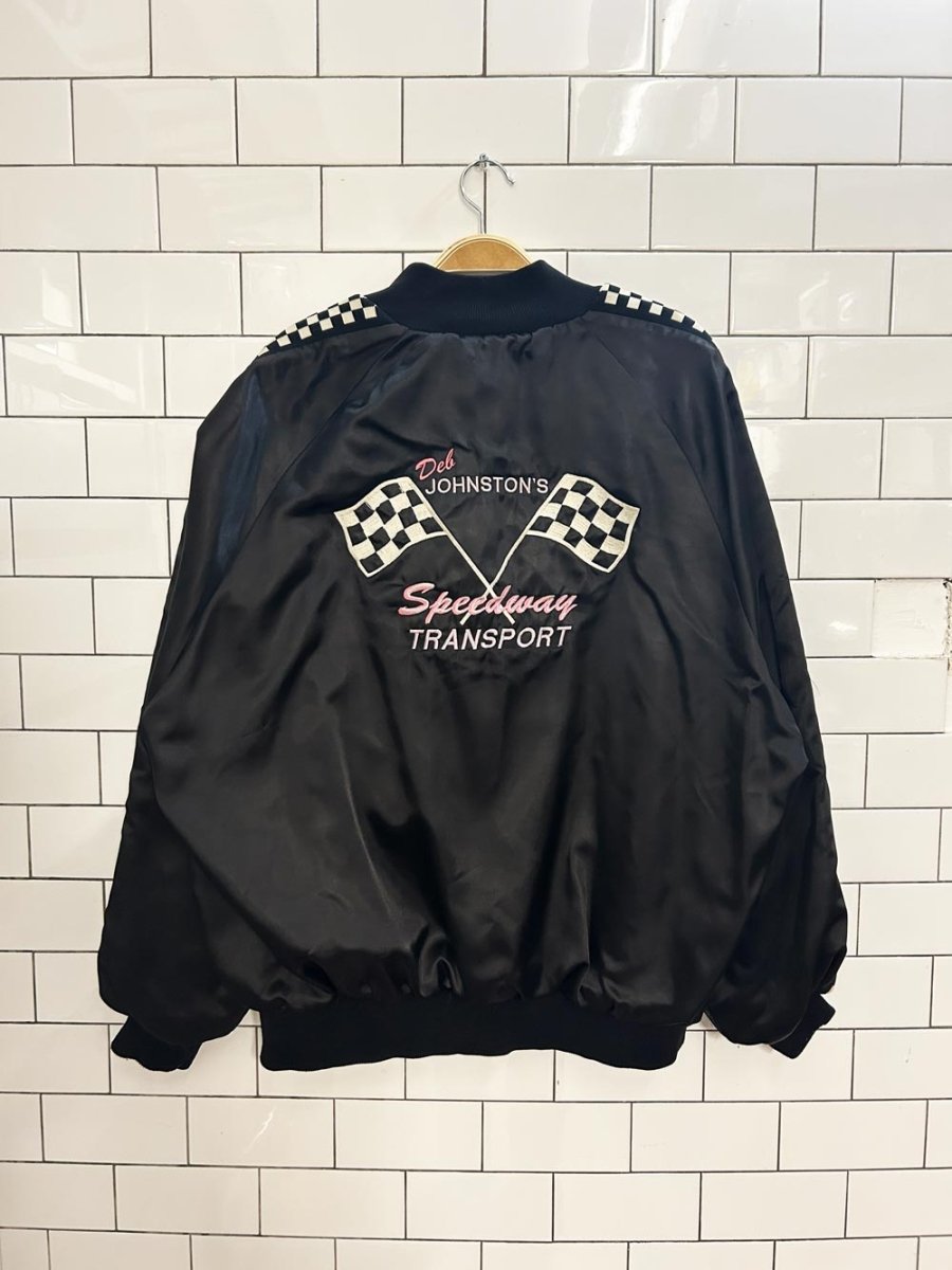 vintage 70s del johnstons speedway satin jacket - good market thrift store