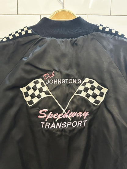 vintage 70s del johnstons speedway satin jacket - good market thrift store
