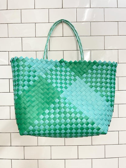 woven basket beach tote - good market thrift store