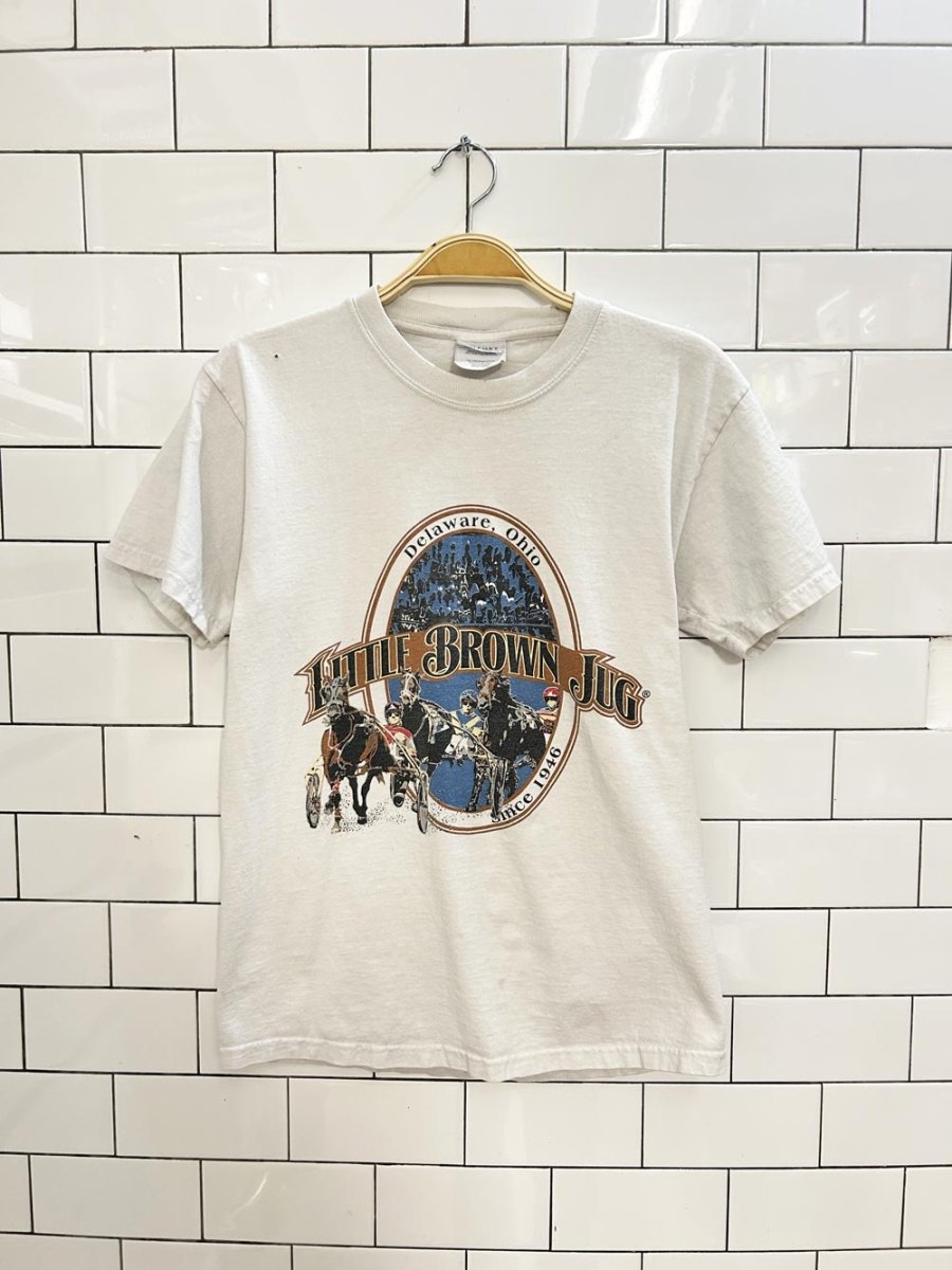 vintage 00s little brown jug horse racing graphic tee - good market thrift store